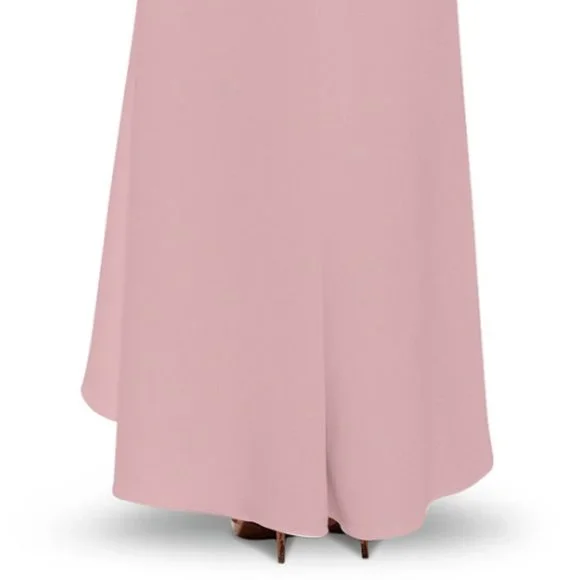 Betsy & Adam Womens Ruffled Sleeveless Cutout Halter Gown Dress Size 12 Keyhole - Picture 8 of 10